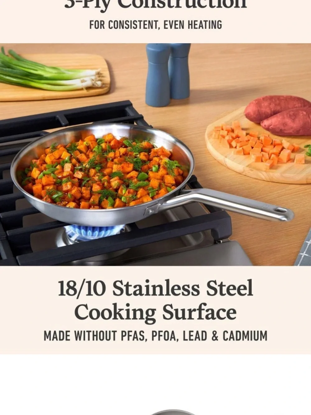 Calphalon Brushed Stainless Steel Set 6pc  - Silver